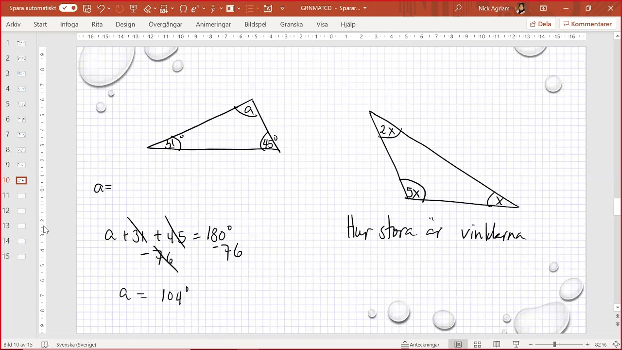 Matematik grundvux delkurs 4 - Vinklar och vinkelsumma