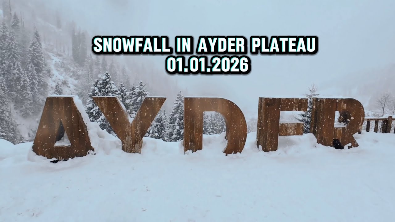 Snowfall in Ayder Plateau 2026 #t&uuml;rkiye #turkey #rize #ayder #ayderyaylası #2026 