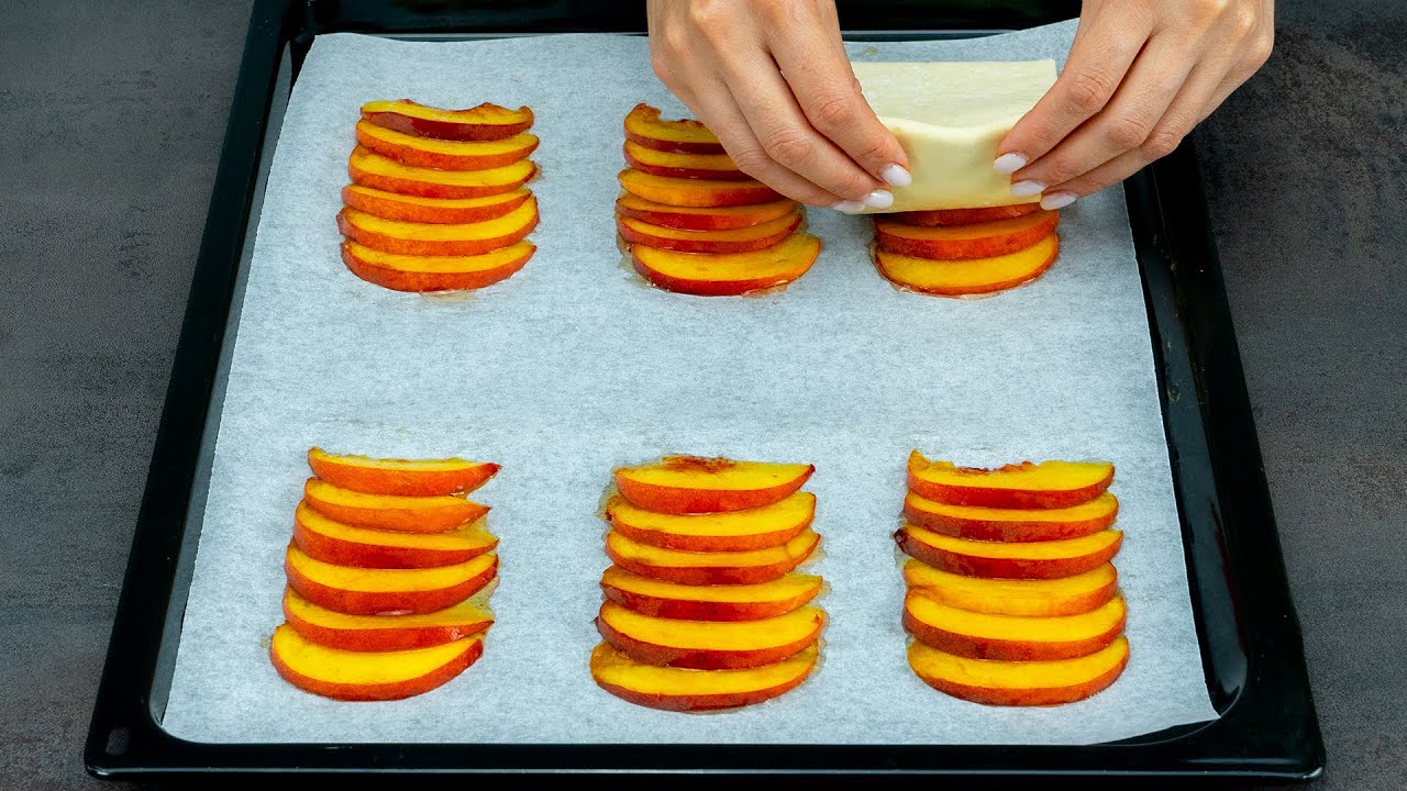 Ce dessert en pâte feuilletée aux pêches est le hit de la saison ! Prêt en 20 minutes