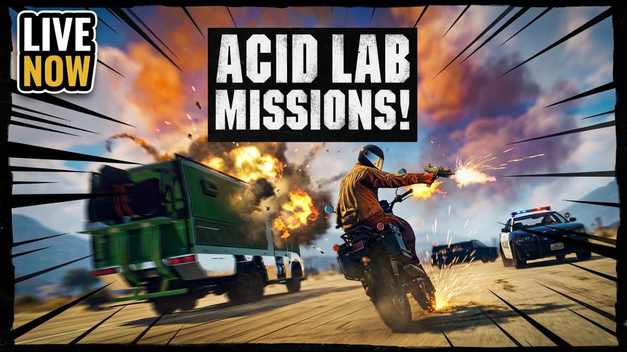 🔴 LIVE: GTA Online Free Mode – Acid Lab Missions & Money Grind