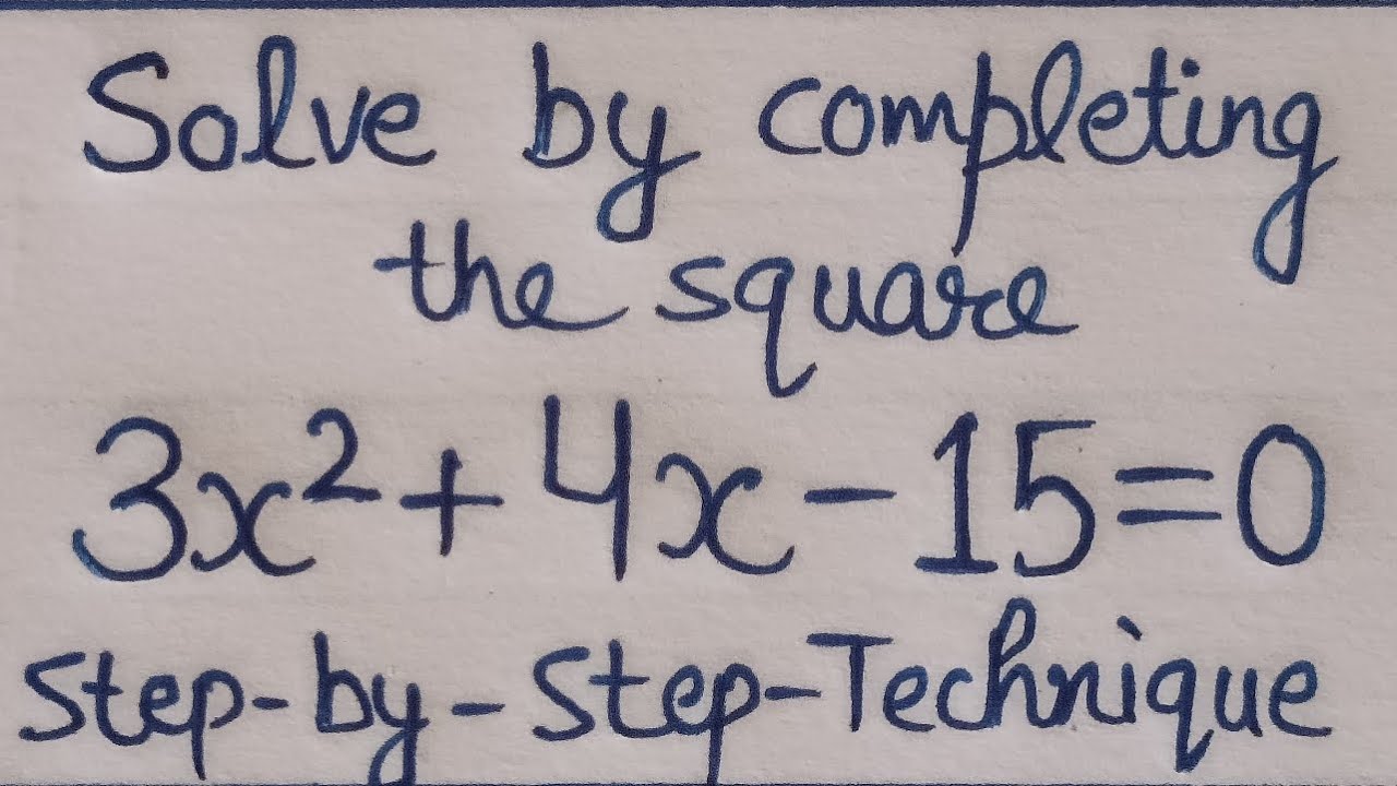 Solve by Completing the square||grade 10||#maths #mathematics #education 