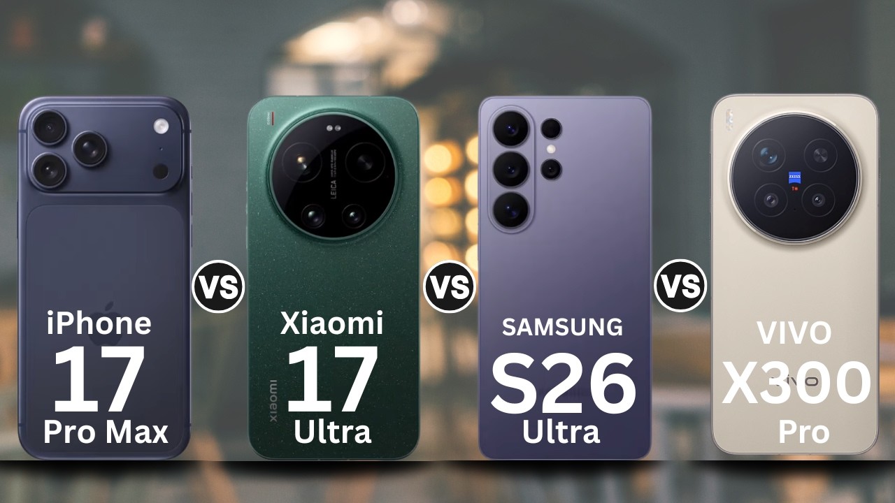Samsung S26 Ultra Vs iPhone 17 Pro Max Vs Xiaomi 17 Ultra Vs Vivo X300 Pro