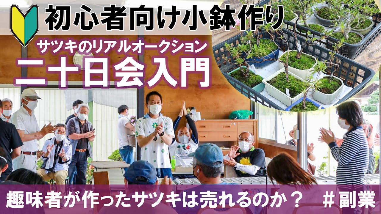 趣味者が作ったサツキは売れるのか？　#副業　／　小鉢作りとリアルオークション