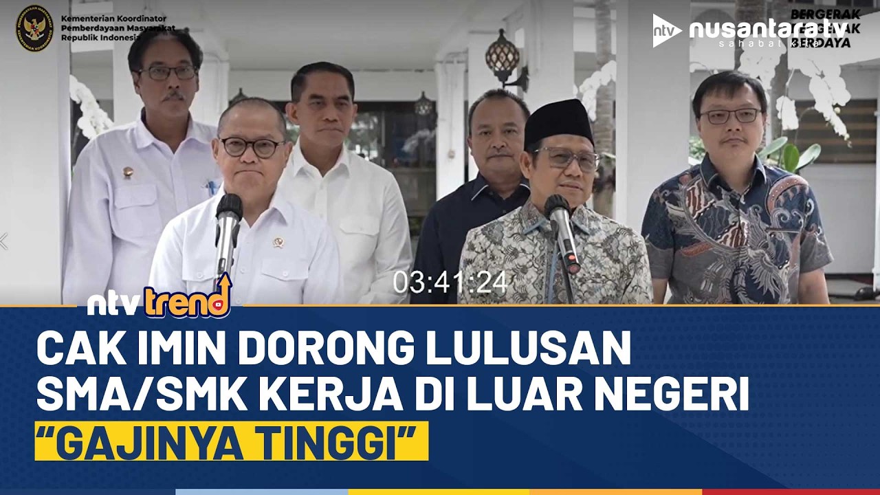 Cak Imin Dorong Lulusan SMA/SMK Kerja di Luar Negeri: Gajinya Tinggi | NTV