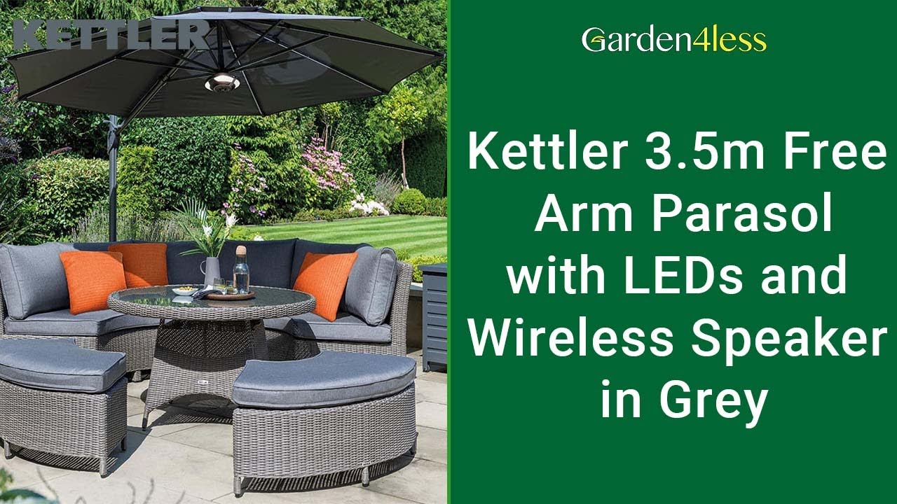 Kettler 3.5m Parasol LED Lights and Speaker - Make it Monday!