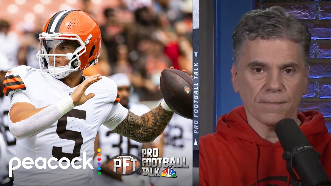 Cleveland Browns make Dillon Gabriel backup, Shedeur Sanders QB3 | Pro Football Talk | NFL on NBC