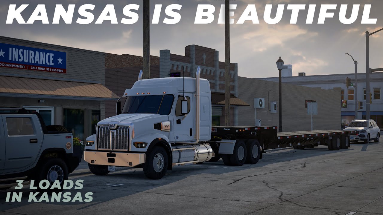 Kansas is Beautiful - Northern Kansas Rural Towns & Country Roads - American Truck Simulator 1.49