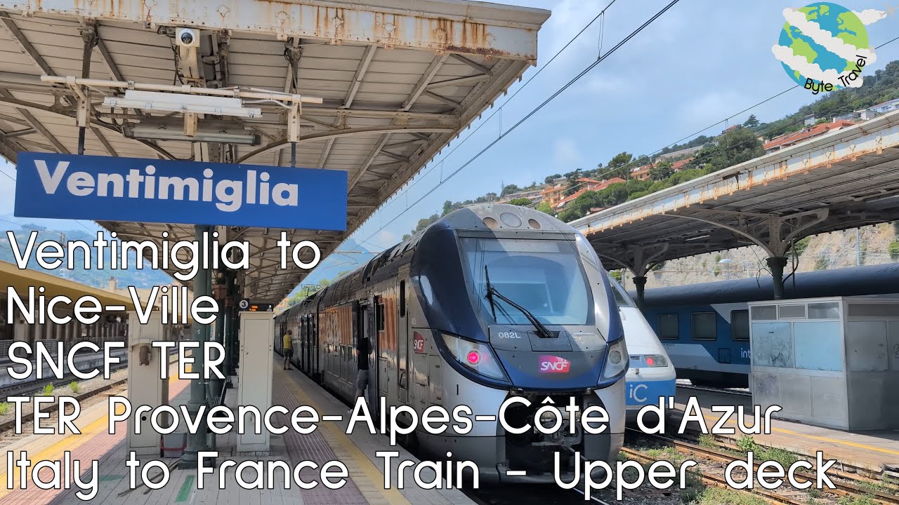Ventimiglia to Nice Upper Deck Train Journey via Monaco | Italy to France | SNCF TER Cote d'Azur