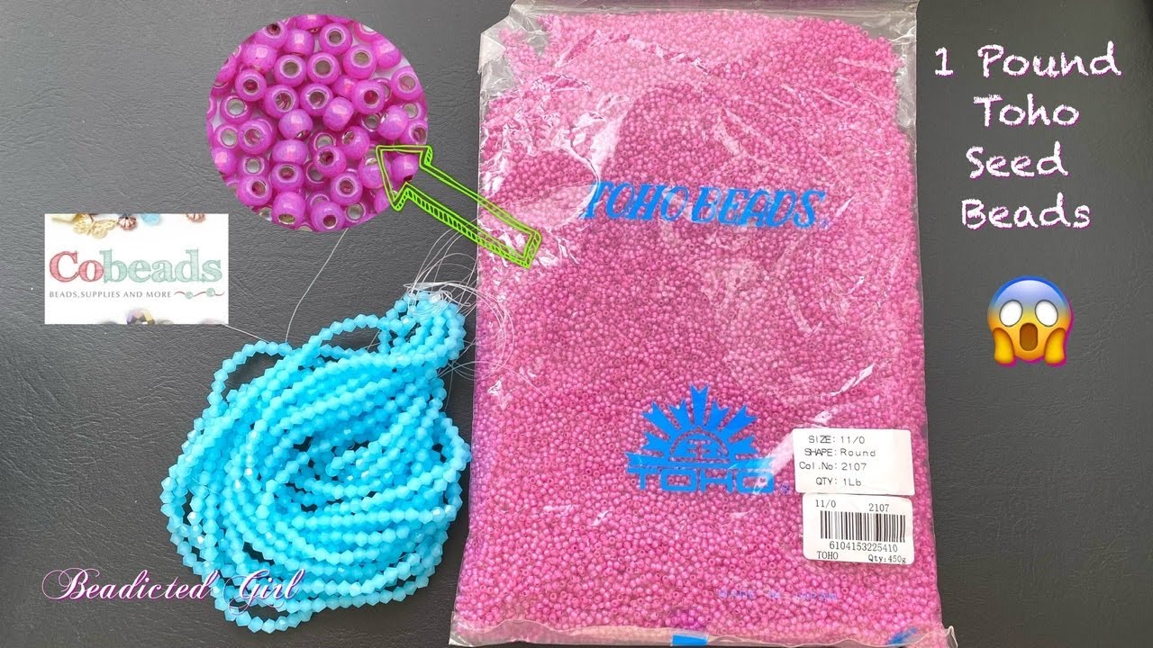 Cobeads.com Unboxing ||Toho seed beads 1 pound #cobeads#beadictedgirl