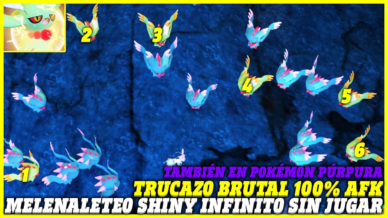 TRUCAZO! GLITCH de MELENALETEO SHINY INFINITOS SIN JUGAR! 100% AFK en POKÉMON ESCARLATA y PÚRPURA!