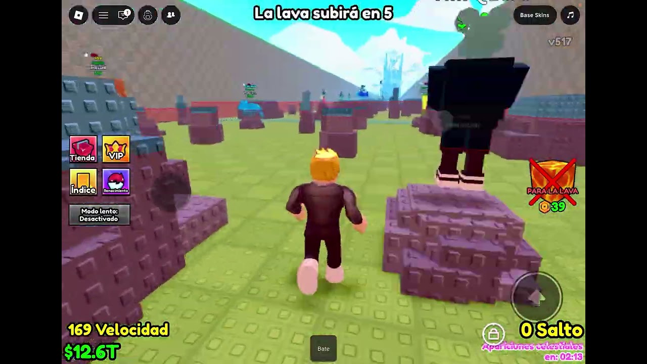 Playing survive the lava for Brainrots 