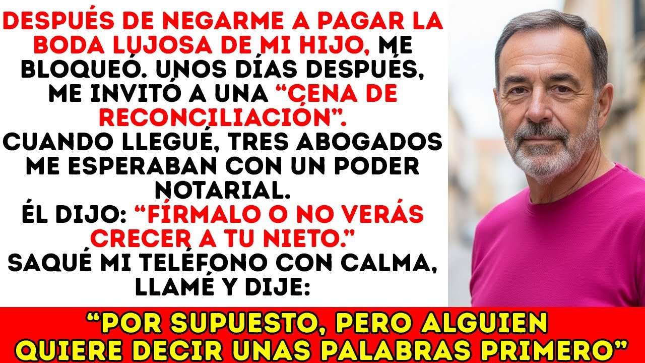 Me Negué A Pagar La Boda De Mi Hijo, Y Luego Me Invitó A Una Cena Para Reconciliarnos...