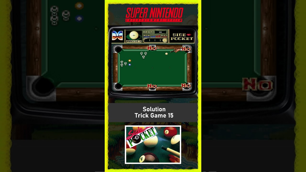 💡 Side Pocket SNES &ndash; Trick Game 15 Solved with Clean Geometry!