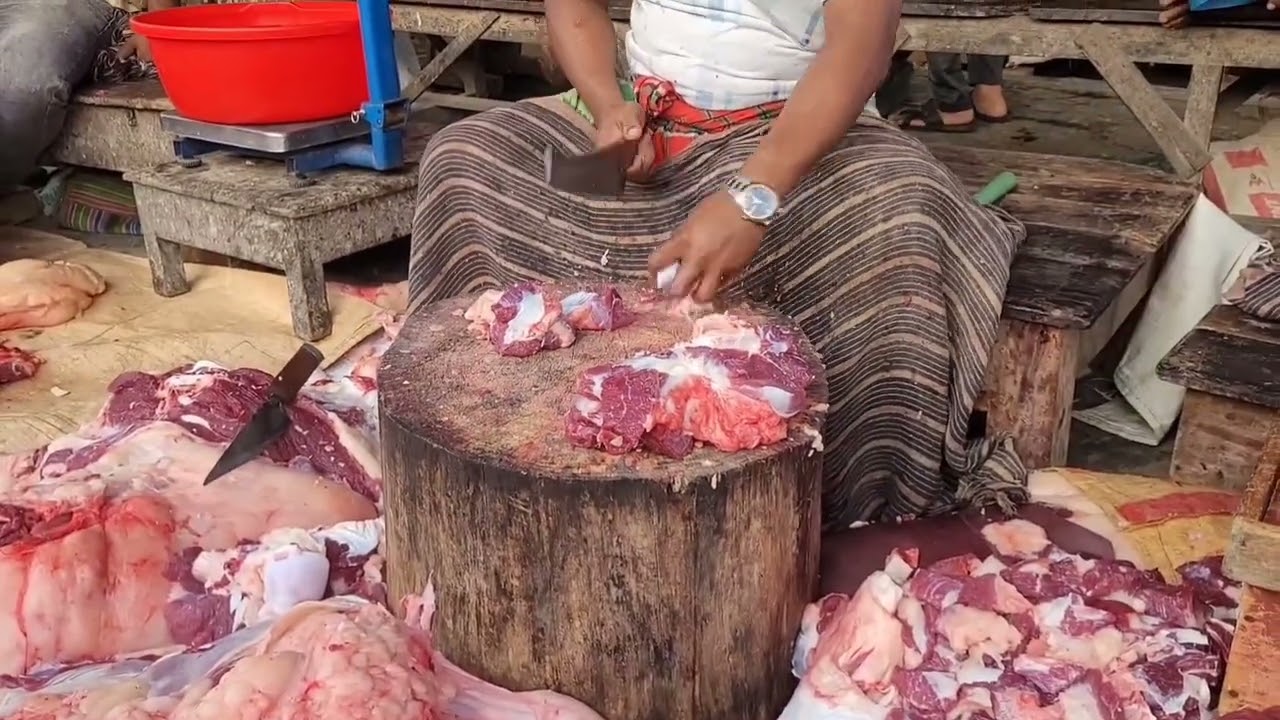 Ox Beef Meat Cutting Picess Videos #butcherart #meatcuttingskill #butcherknifeskills 