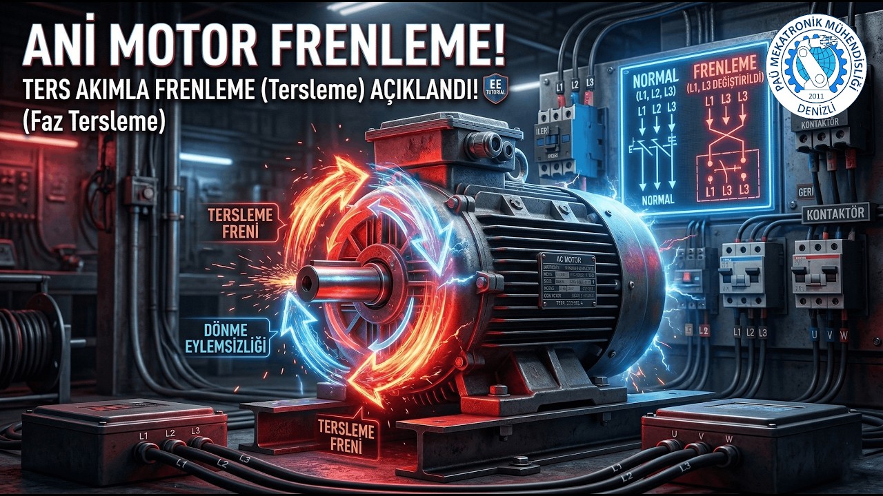 Dönen Motoru Anında Durdurmak! | Ters Akımla Frenleme Nasıl Yapılır?