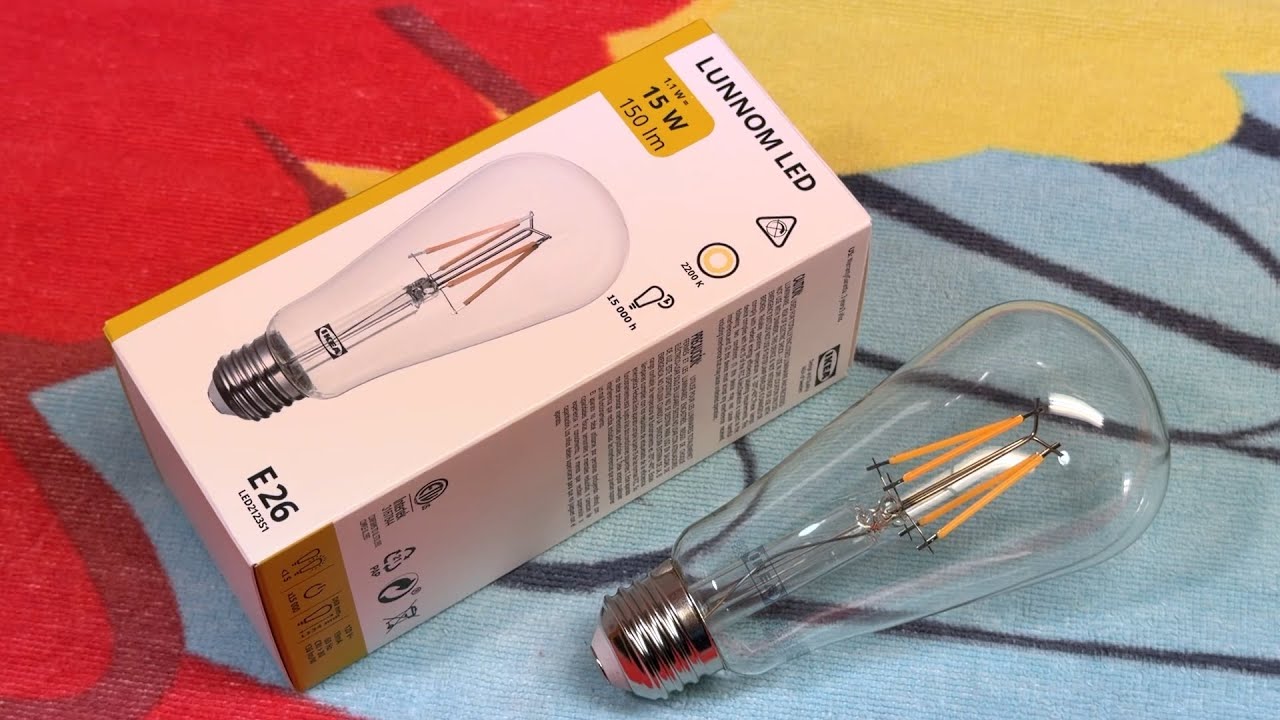 IKEA Lunnom S19 1watt Filament LED Light Bulb
