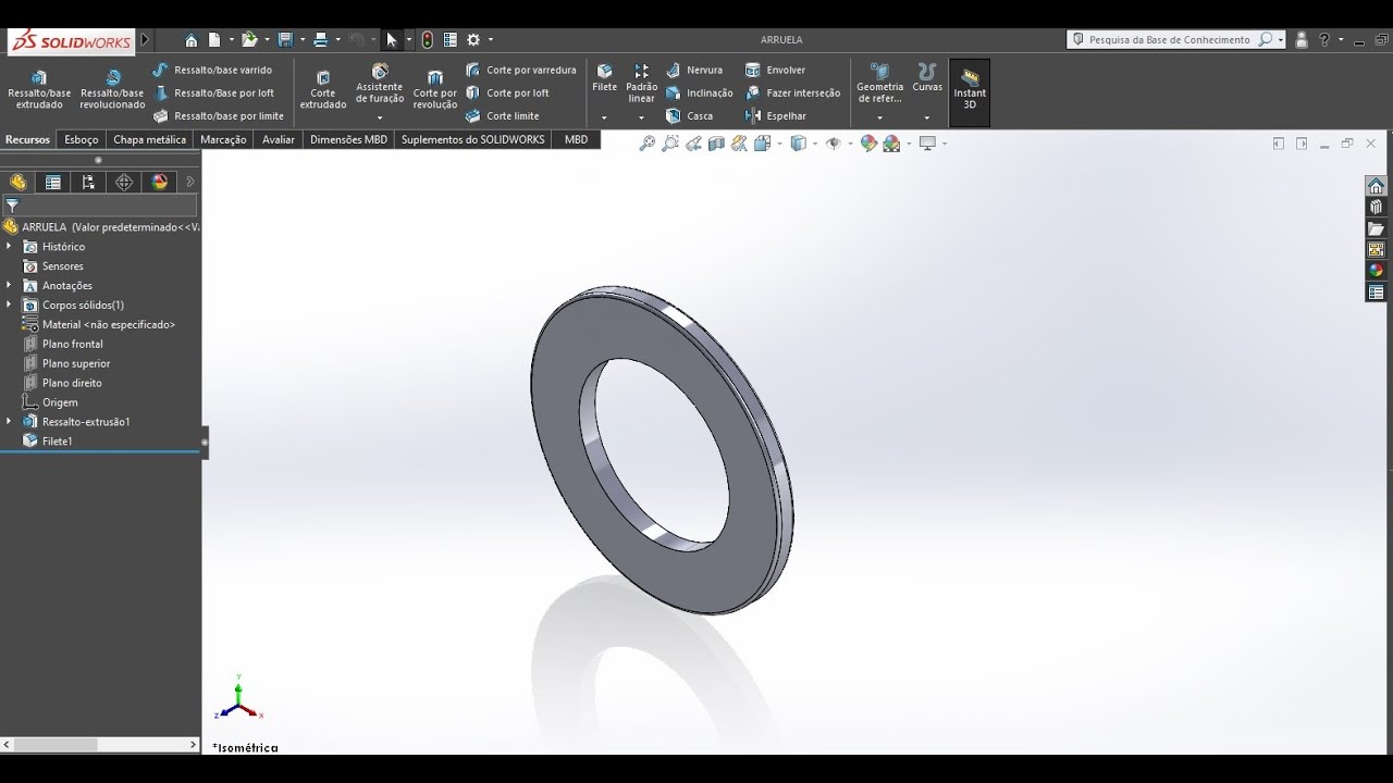 Aprendendo solidworks do zero - AULA 01 ( Learning solidworks from scratch - LESSON 01)