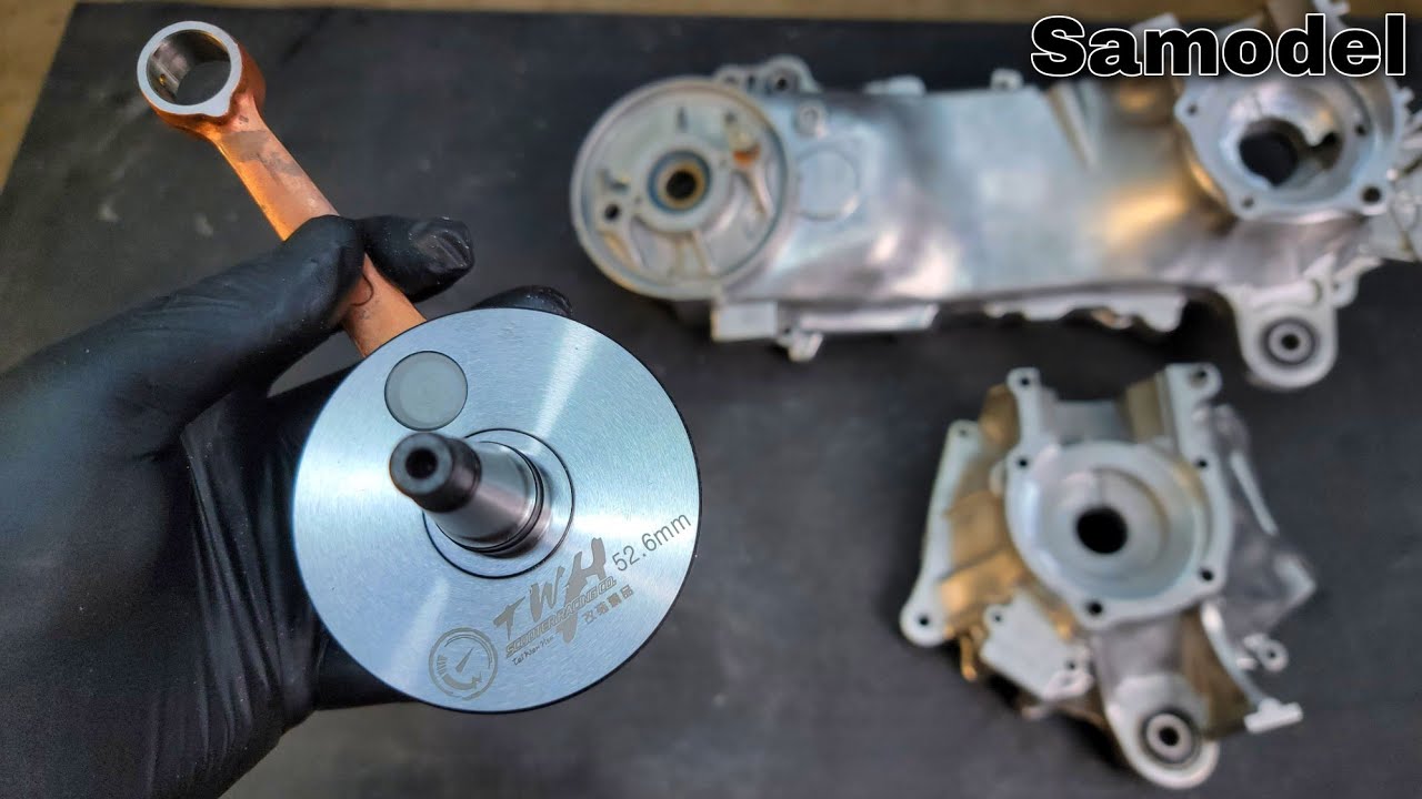 Фрезеровка картера для установки коленвала 52.6mm Big Bore на скутер Honda Dio 120cc