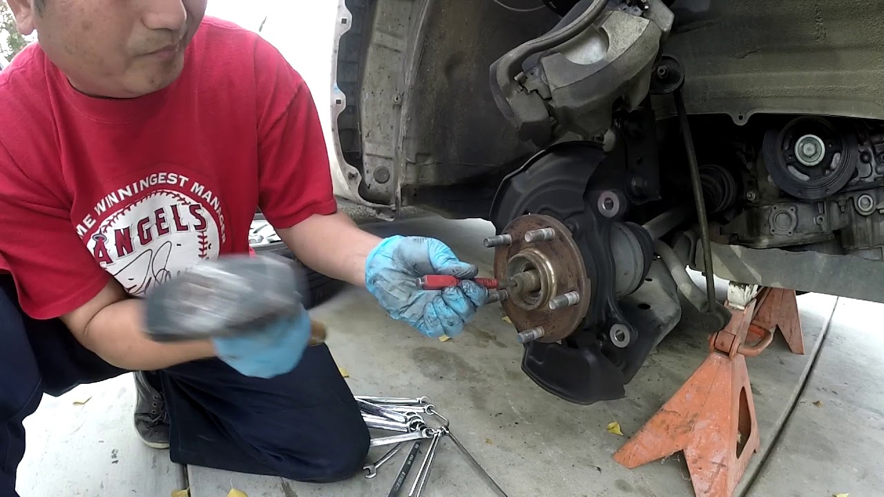 2008 RAV4 front hub bearing replacement.