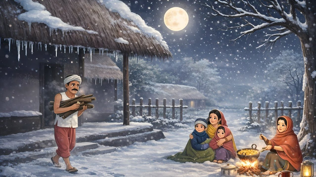 थंड मे गरीब परीवार | Moral story | Hindi kahaniya | Thand ki kahani | 