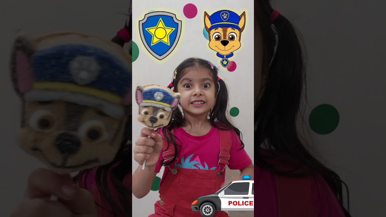 Lollipo Taste Test of Chase the Police Officer 🚔 #chase #lollipop #kidsfun