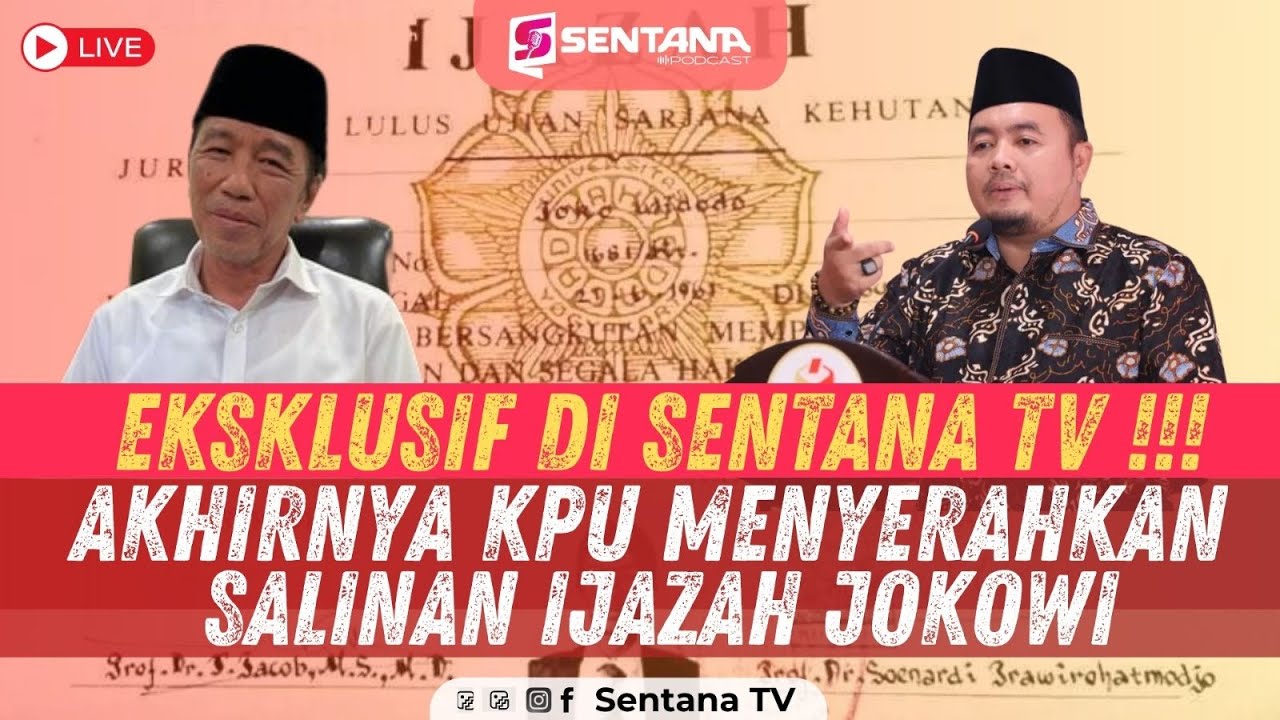 AKHIRNYA KPU SERAHKAN IJAZAH JOKOWI KE TIM SENTANA