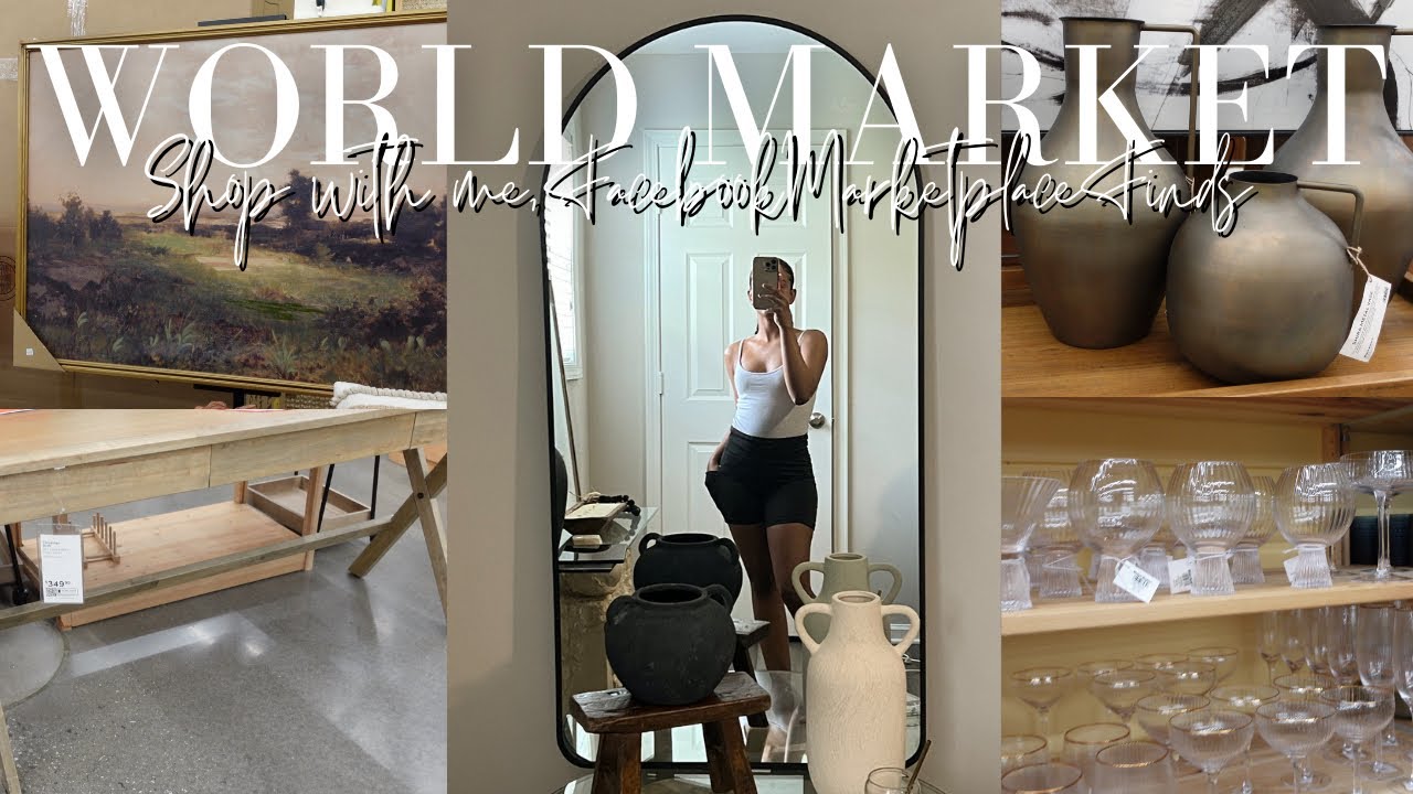 WORLD MARKET SHOP WITH ME | Facebook Marketplace Finds, Desk Shopping!! #homeupdates #thrifting