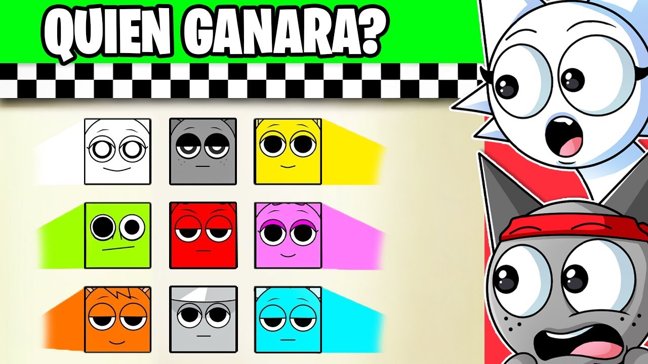 CARRERA DE SPRUNKI CUADRADOS (Animaciones Graciosas)