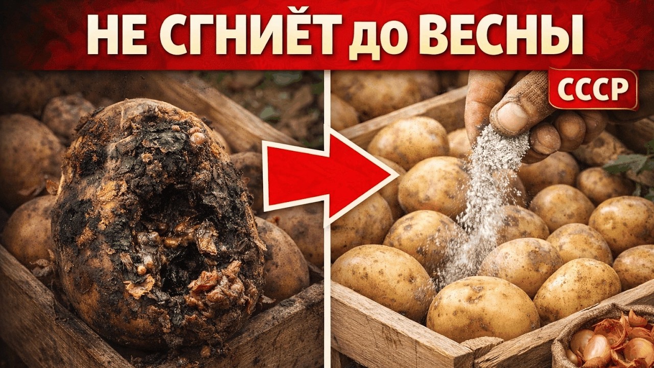 КАРТОШКА НЕ ГНИЛА ДО ВЕСНЫ — старый способ из СССР