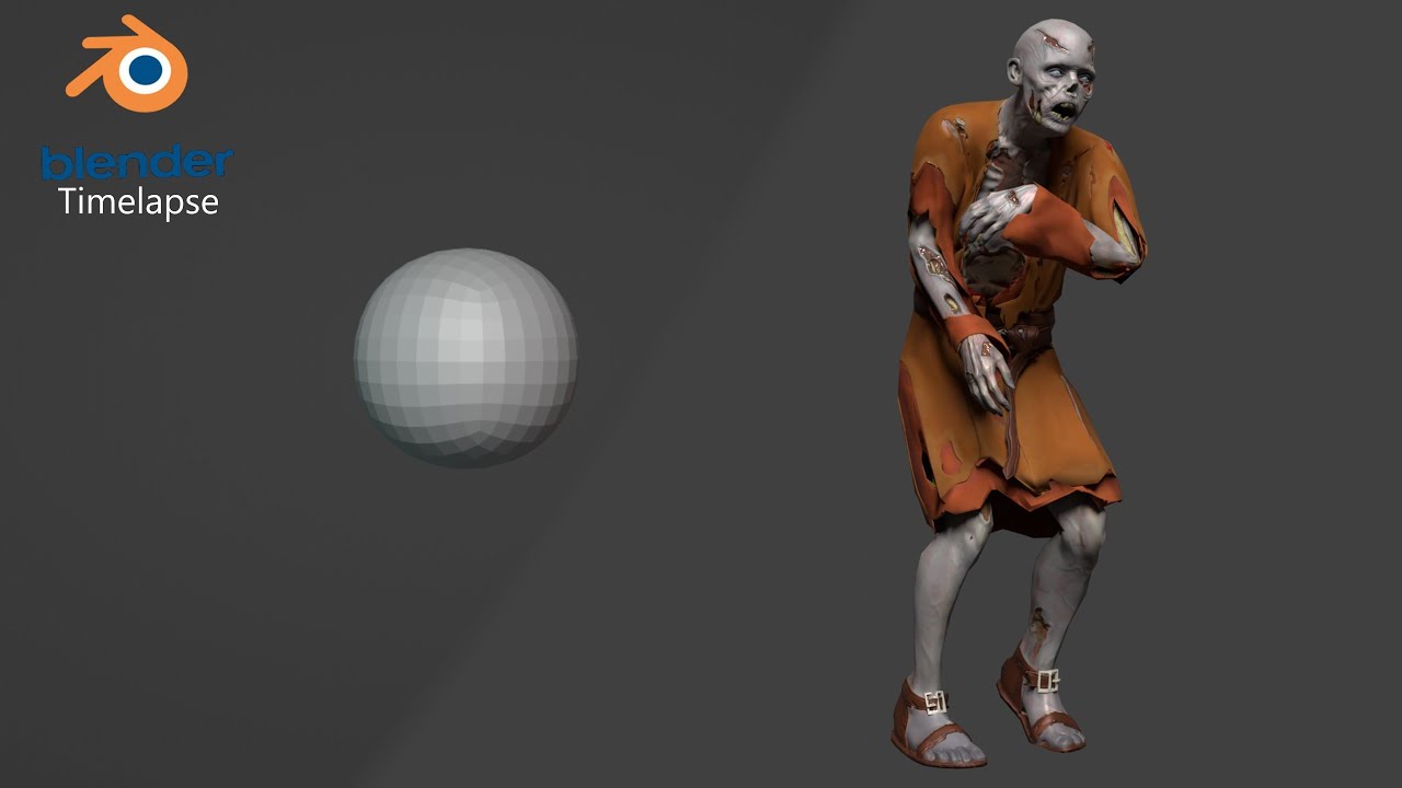 Blender - Game Ready Zombie - Creation Time-lapse