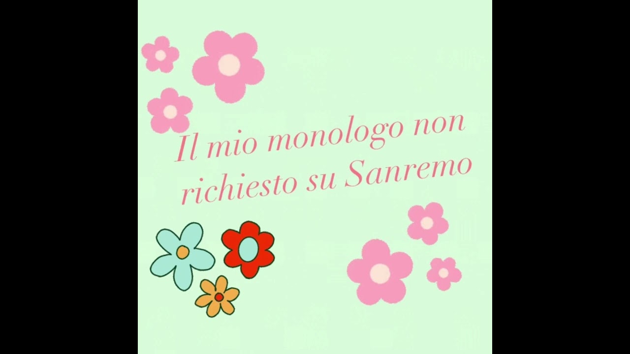 Il mio monologo non richiesto su Sanremo