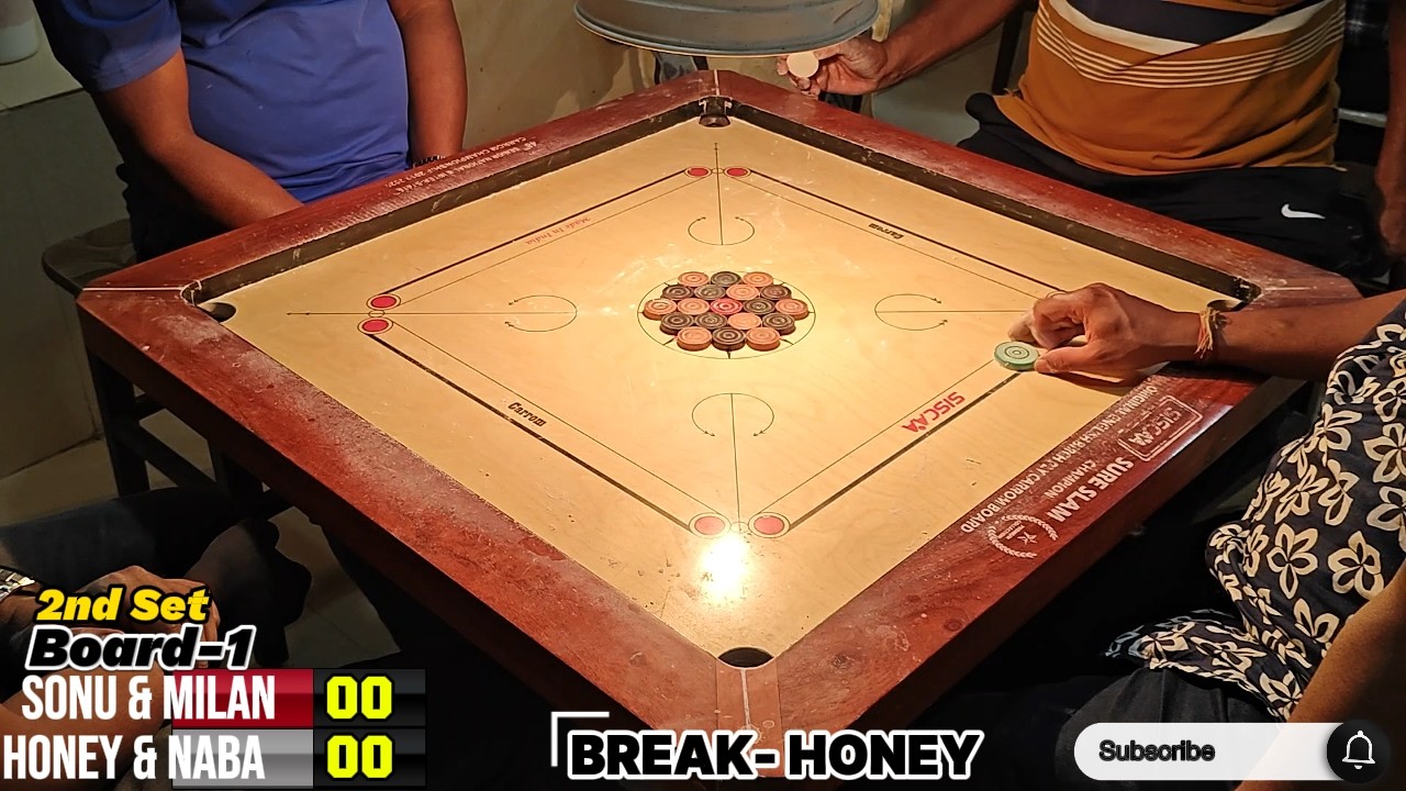 🎯 Carrom Doubles Clash | Sonu & Milan vs Honey & Naba | SET-2 Full Club Match 🔥🏆