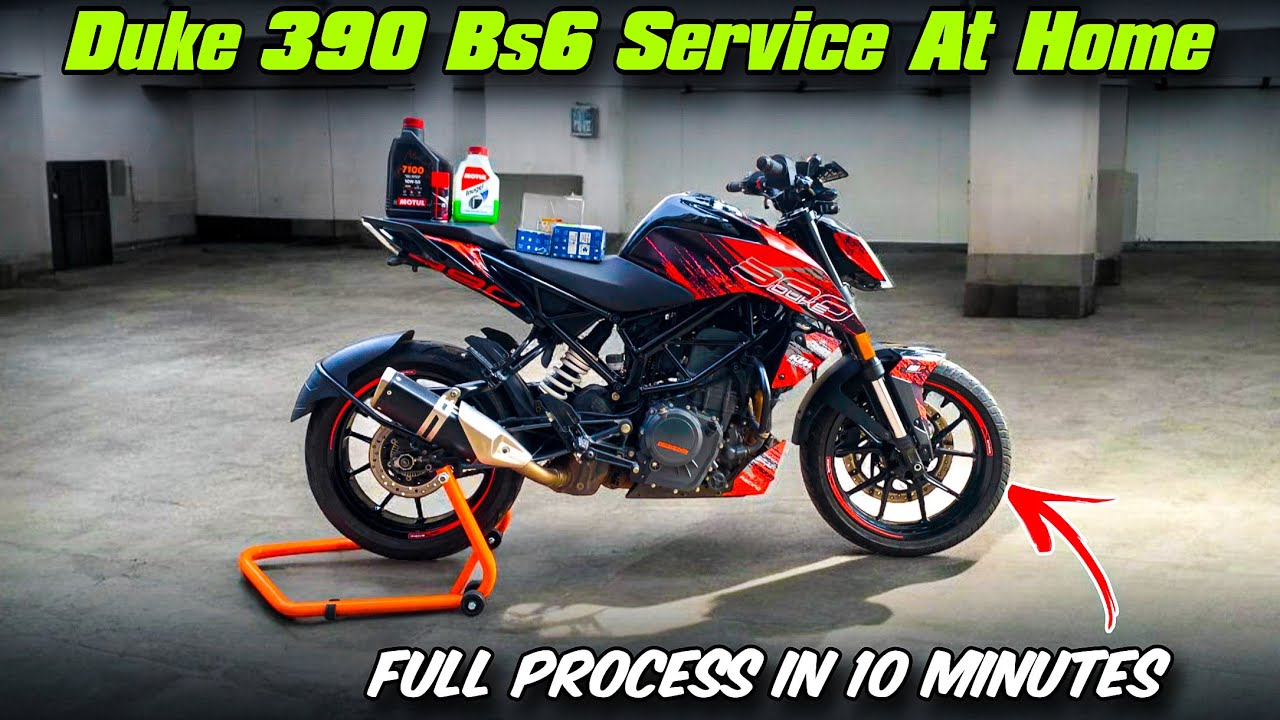 KTM Duke 390 Gen 2 Full Service at Home 🔥 Duke Gen2 Service in Just 10 Minutes 😱