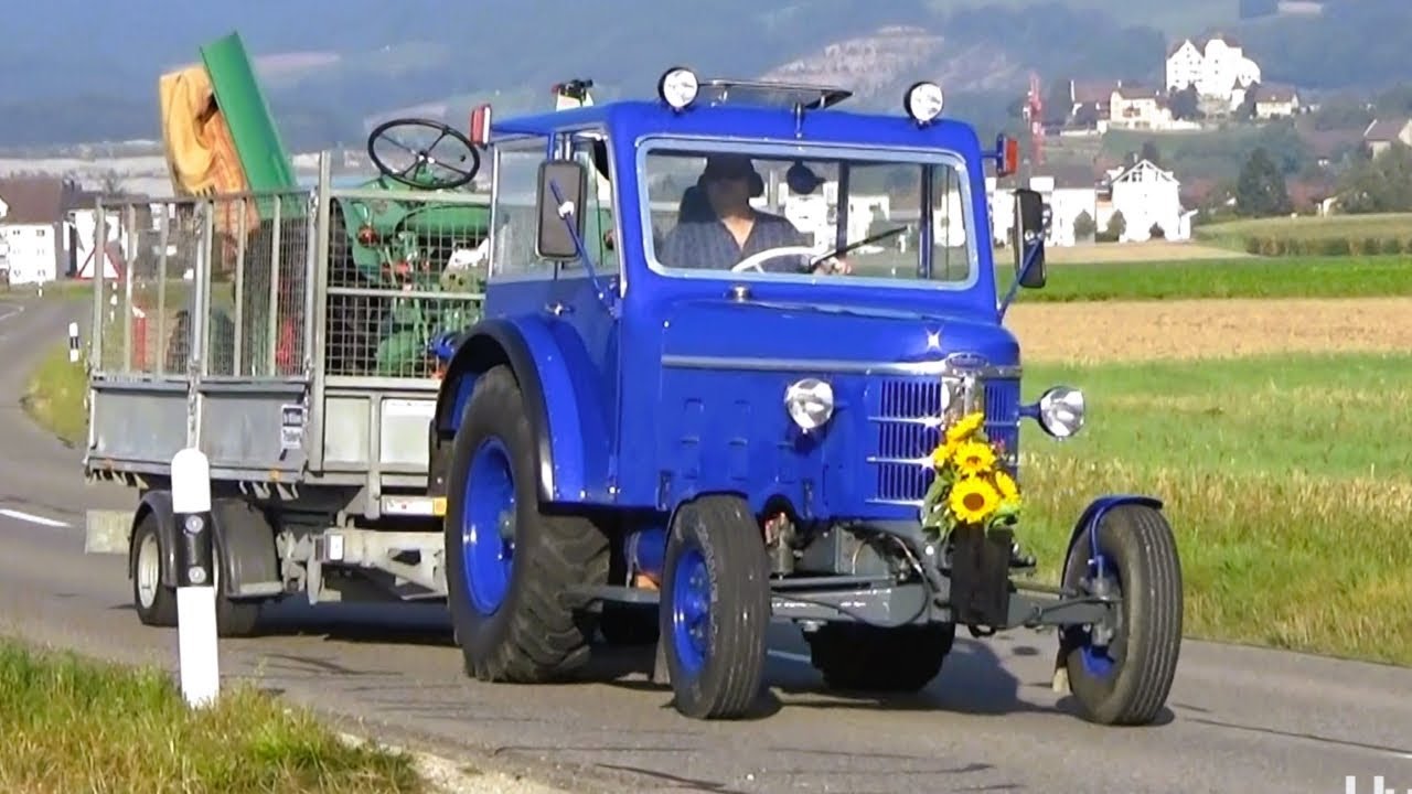 OLD Tractors Arrive at 10th International Classic Tractor Meet in Möriken, Switzerland