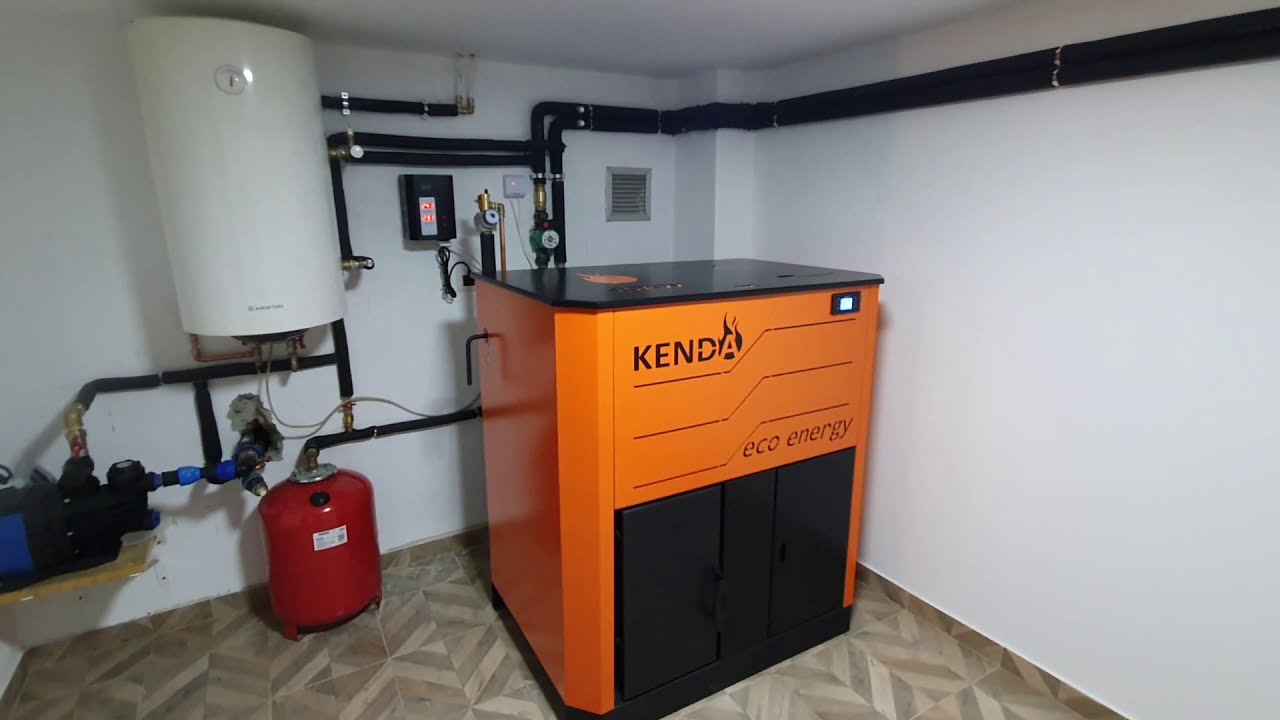 Finalizare montaj - pornire centrala pe peleti Kenda Econergy 40 kw - Montaj profi - Consum mic