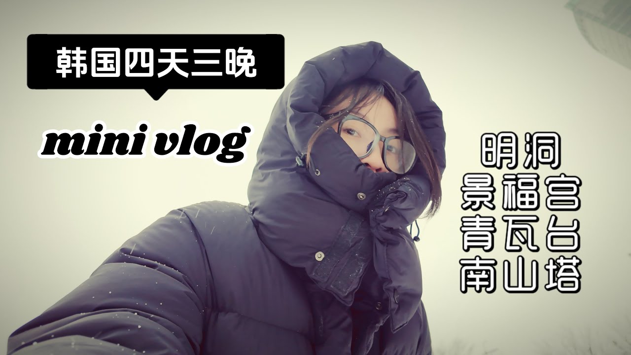 韩国四天三晚mini vlog |景福宫 青瓦台 南山塔 明洞｜不会韩语纯玩景点打卡
