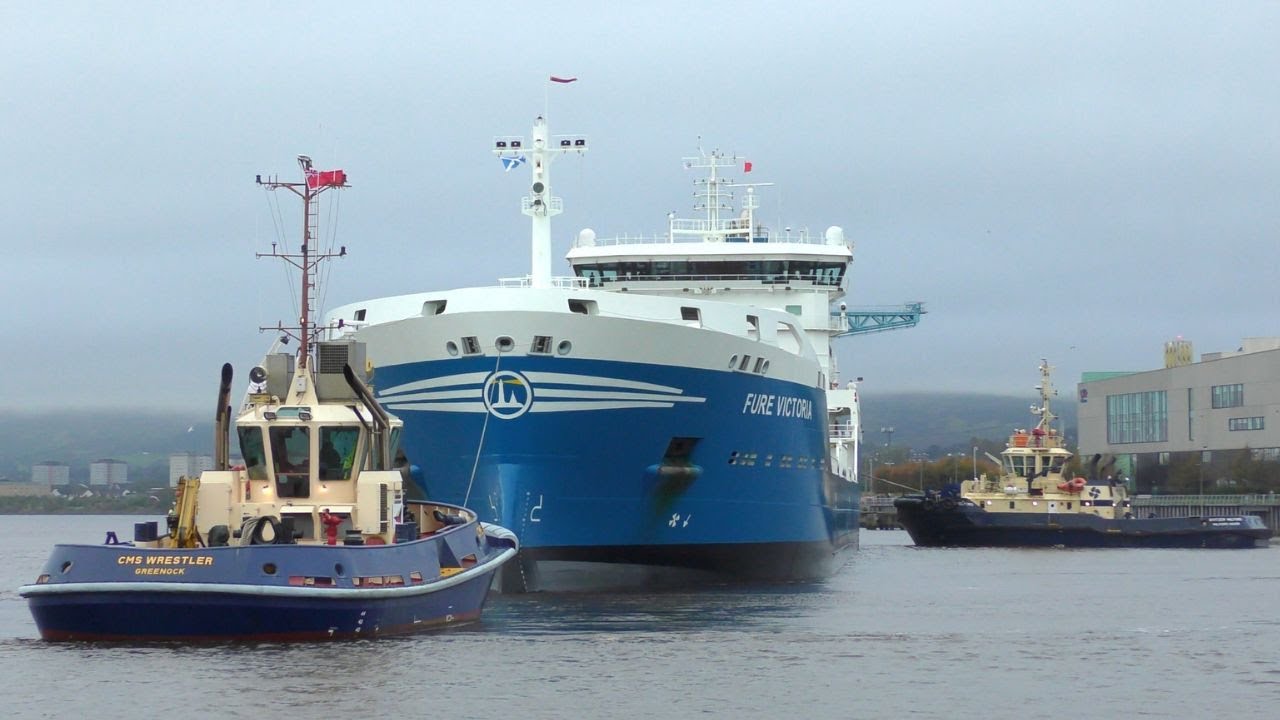 Fure Victoria arrives in Clydebank, Scotland