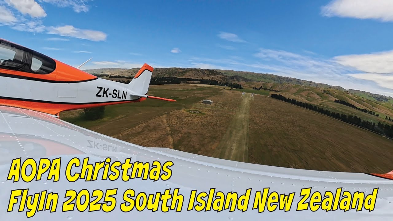 ✈️ Прилёт на Южный остров на станции Пукетой – Рождественский обед AOPA NZ 2025 🎄