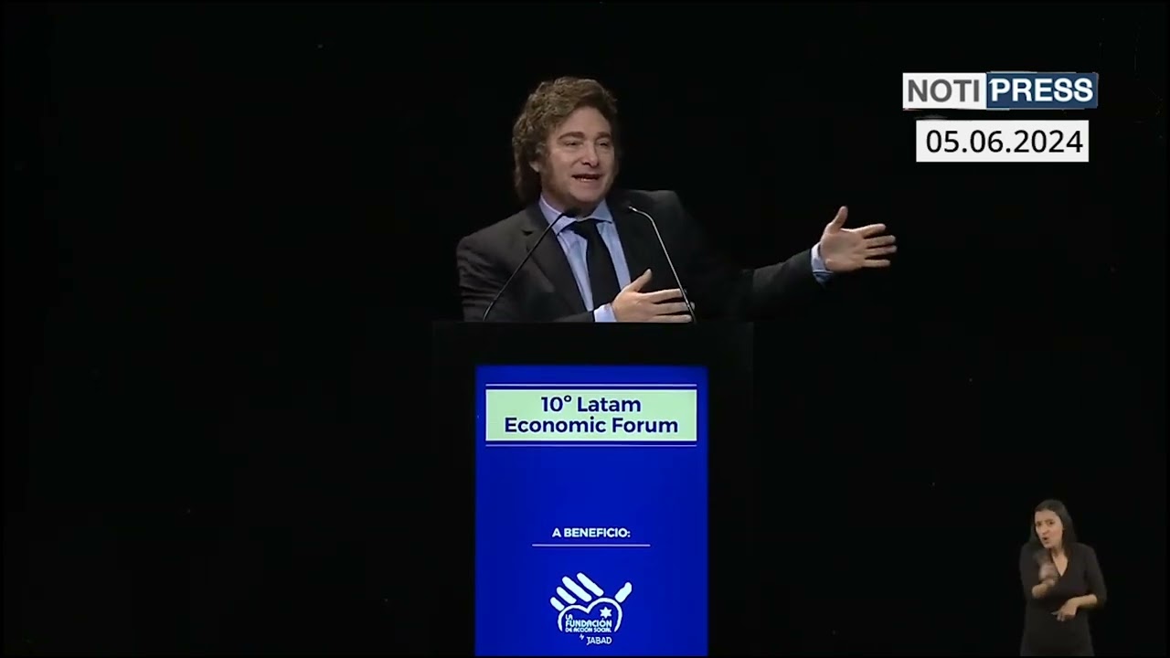 Javier Milei presenta el plan econ&oacute;mico de Argentina en el Latam Economic Forum 🌎📈