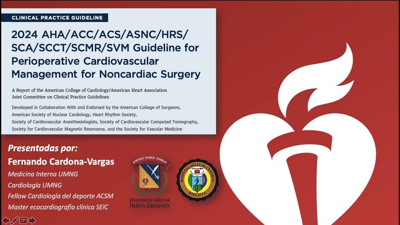 Revisión:2024AHA/ACC/ACS/HRSGuideline Perioperative Cardiovascular Management for Noncardiac Surgery