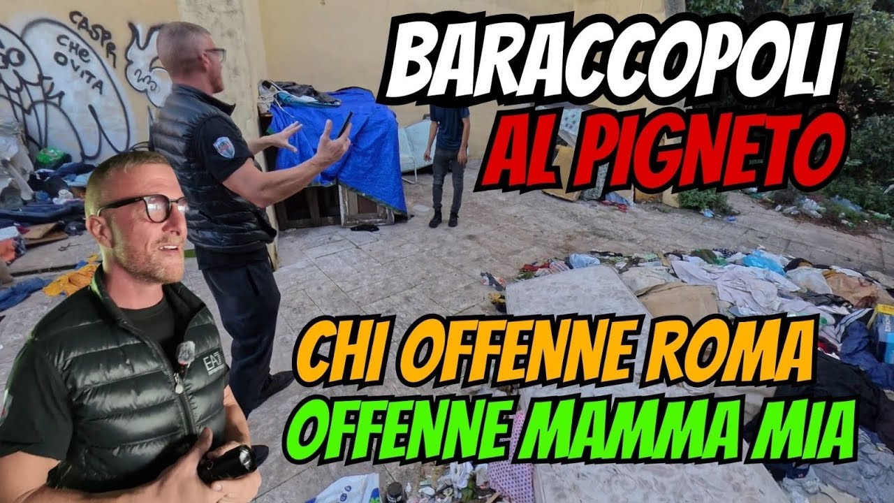 Roma Pigneto, ancora accampamenti abusivi, guardate che  schifo, chi offenne Roma offenne Mamma mia.