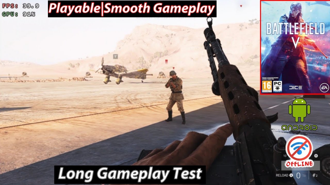 Battlefield V (PC) on Android GameHub|GameFusion 5.3.5 Emulator Snapdragon 8 gen 3 Long GameplayTest