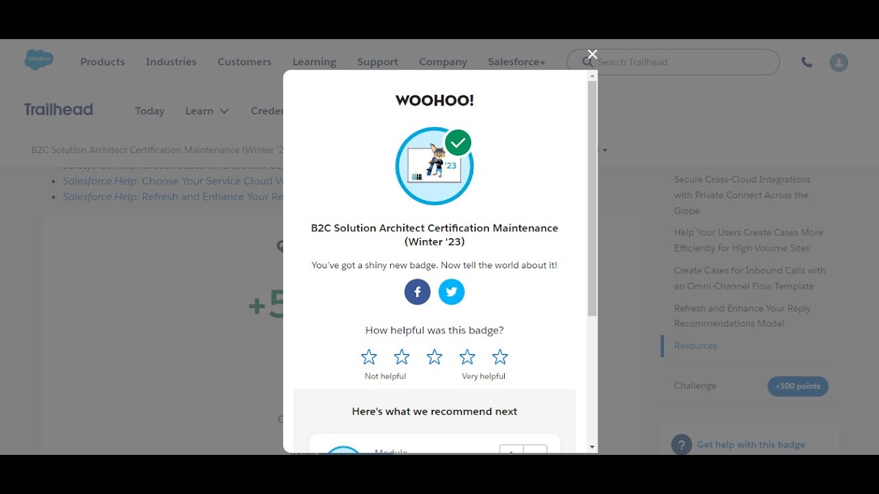 B2C Solution Architect Certification Maintenance (Winter '23) - Salesforce Trailhead | Quiz Solution