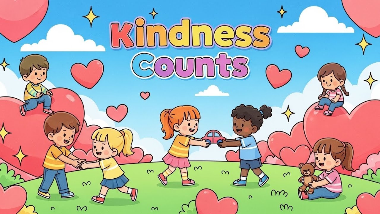 Kindness Counts 🌟🤝 | Fun Kids Song About Sharing & Caring for Toddlers