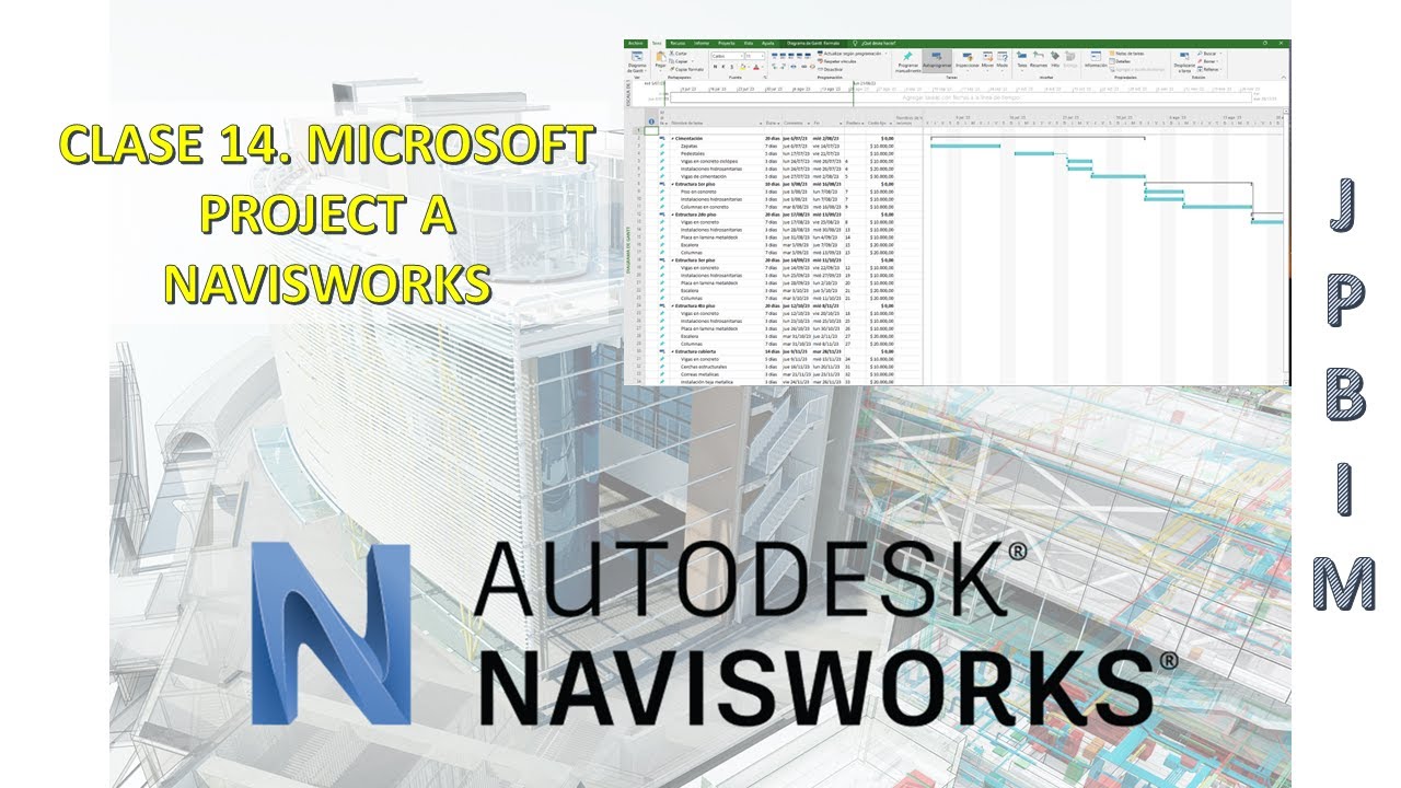 Clase 14. Microsoft Project a Navisworks (CURSO NAVISWORKS)
