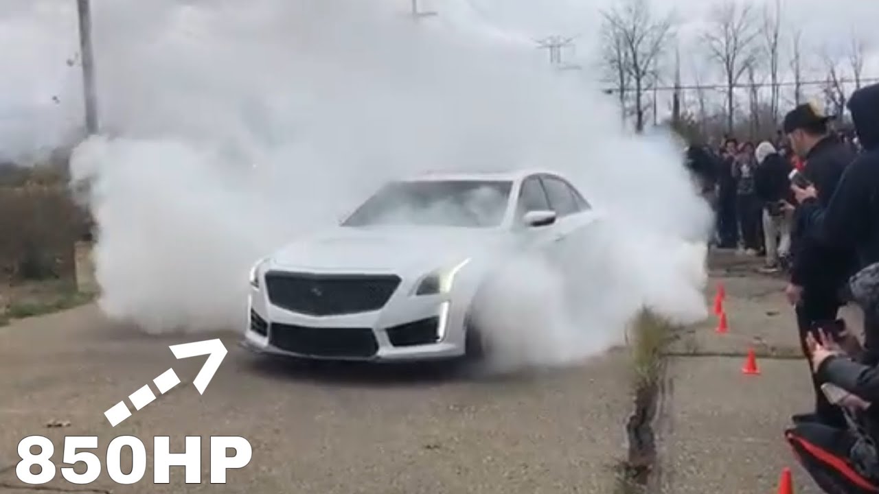 CTS V, Hellcat, and ZL1 Burnout - Sinister Car Meet 2017