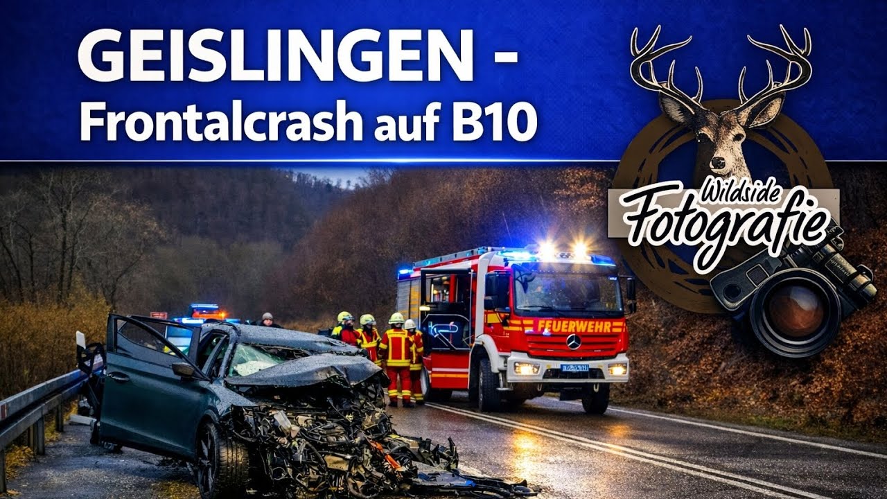 Geislingen - Frontalcrash auf der B10