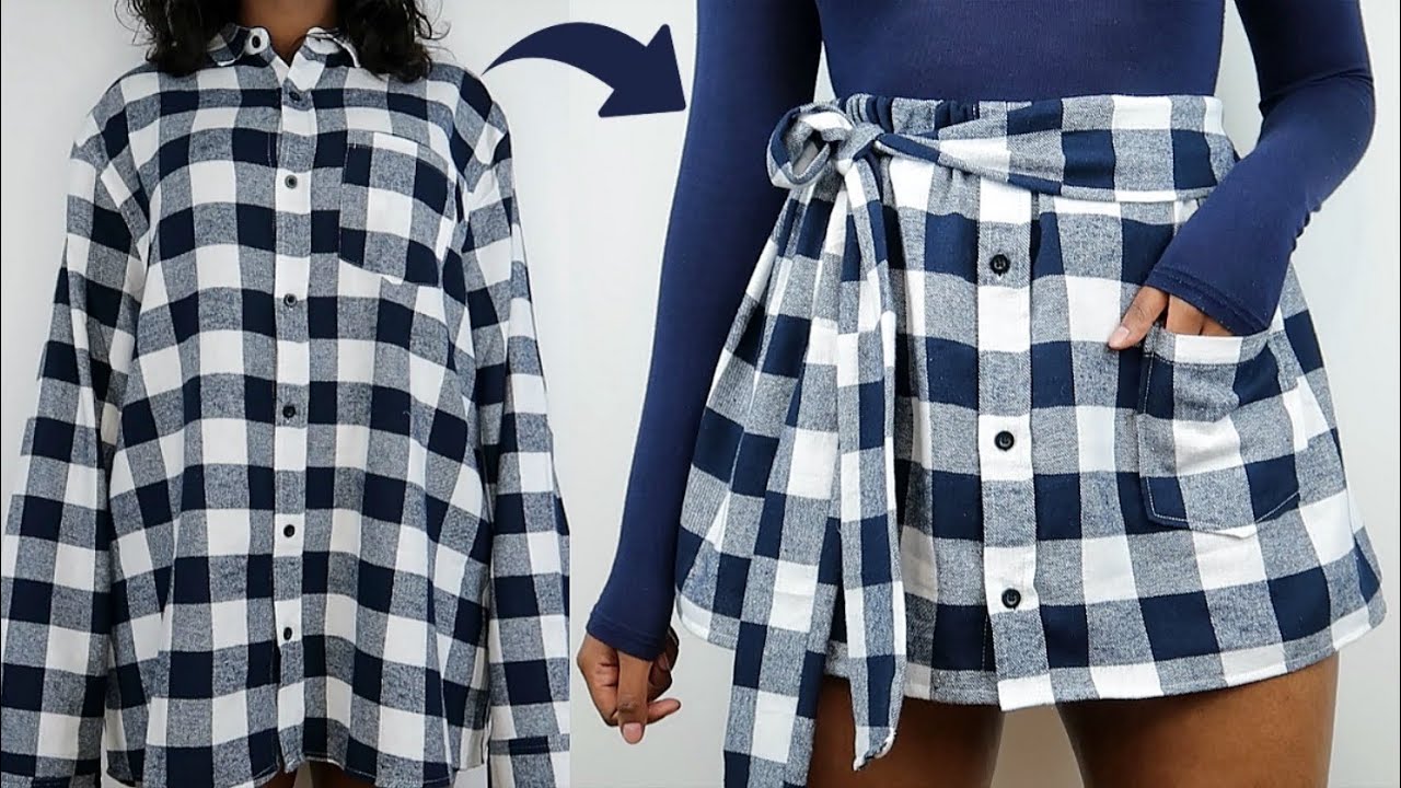 How to Turn a Men's Shirt Into a Plaid Skirt!