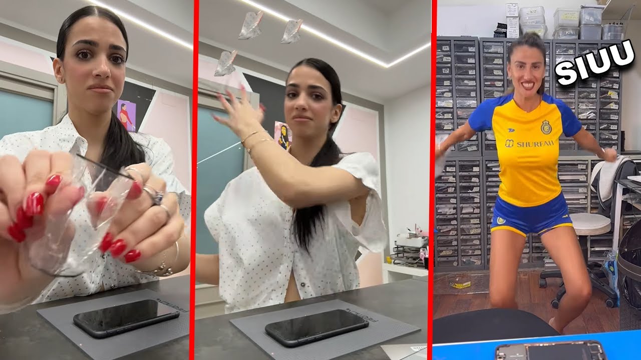 ASMR NEWMARTINA AGGRESSIVE REMOVE DISGUSTING SCREEN PROTECTOR VS TAMAR FIX BROKEN SCREEN