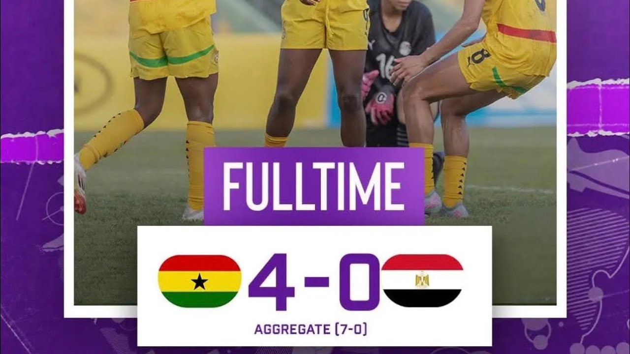 Dominant display from the Black Queens of Ghana 🇬🇭🔥Ghana thrash Egypt 4-0 (7-0 on aggregate) 